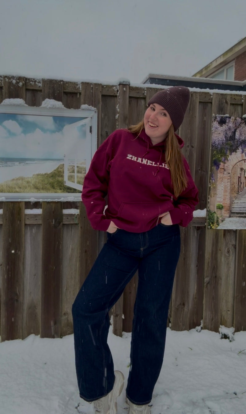 Wine red hoodie