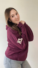 Unisex Bordeaux rood hoodie 412