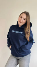 Unisex donker blauw hoodie 412