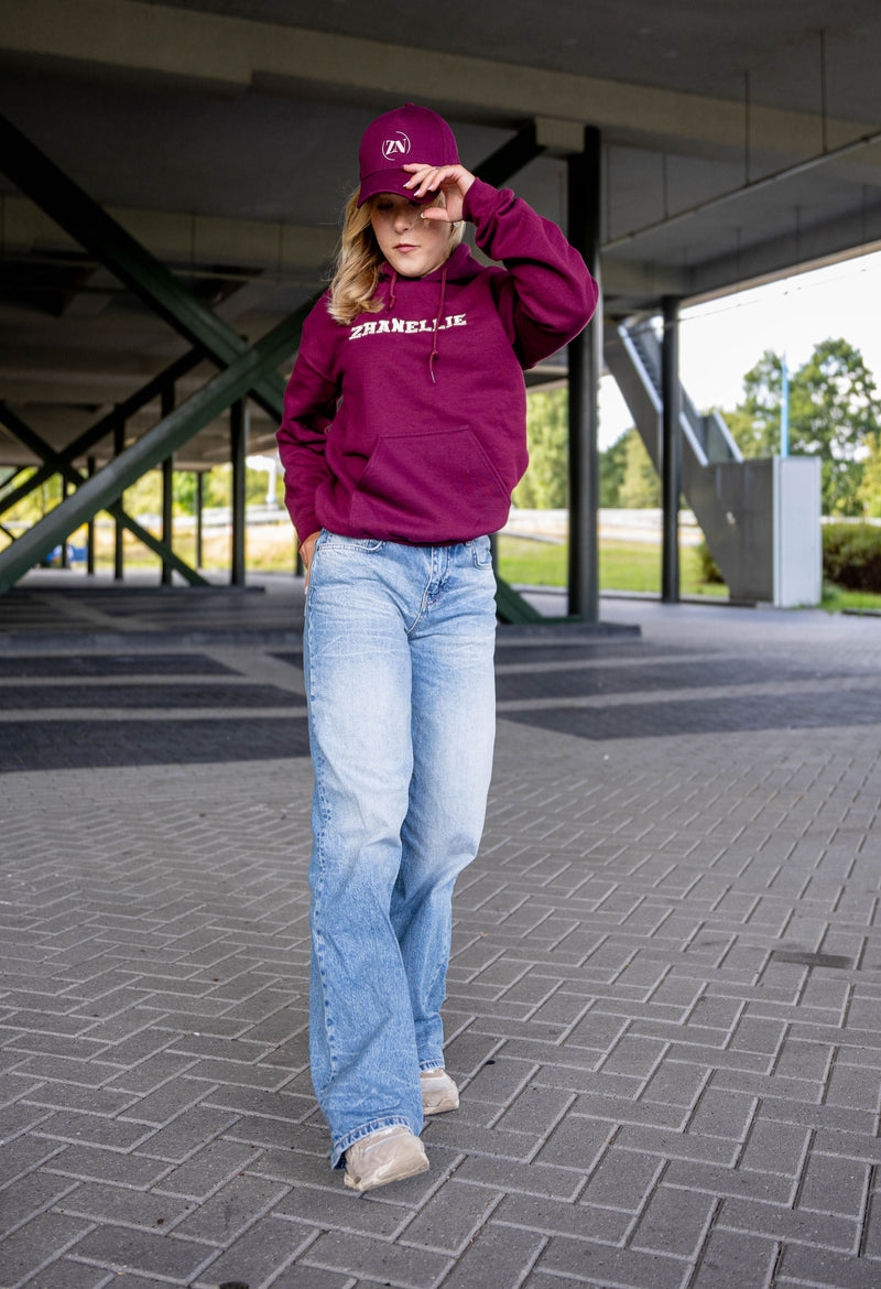 Wine red hoodie